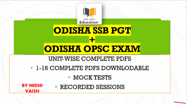 Ssb Notes SSB ODISHA PGT SYLLABUS COMPLETE NOTES